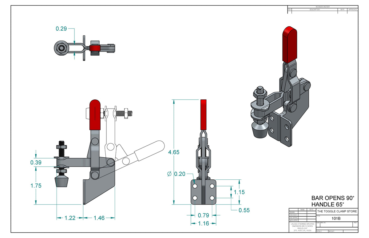 VH-101B Vertical Handle Toggle Clamp