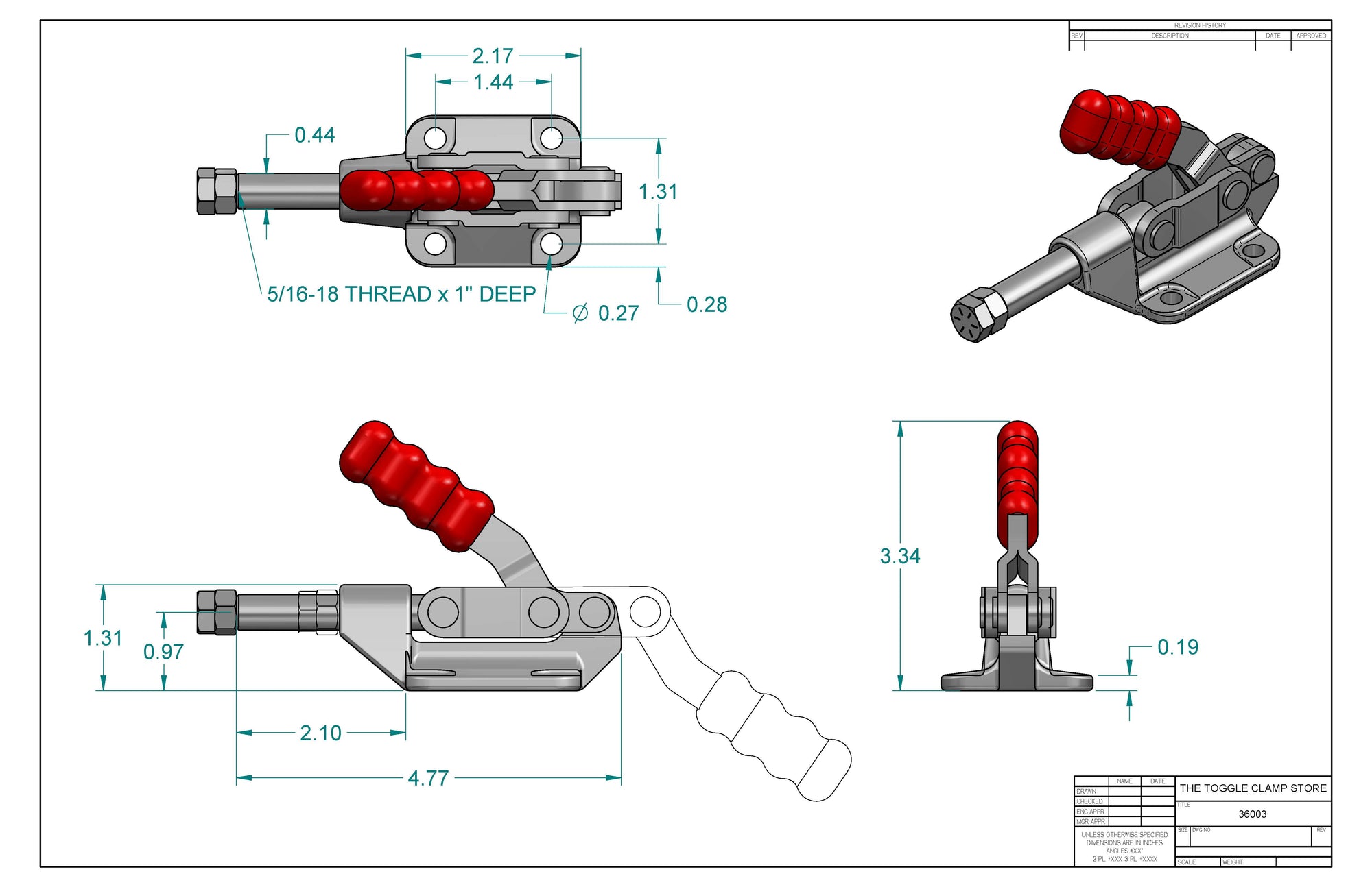PP36003 Push Pull Toggle Clamp (Cross Referenced 603) The Toggle