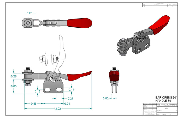 HH-201I Horizontal Handle Toggle Clamp - The Toggle Clamp Store