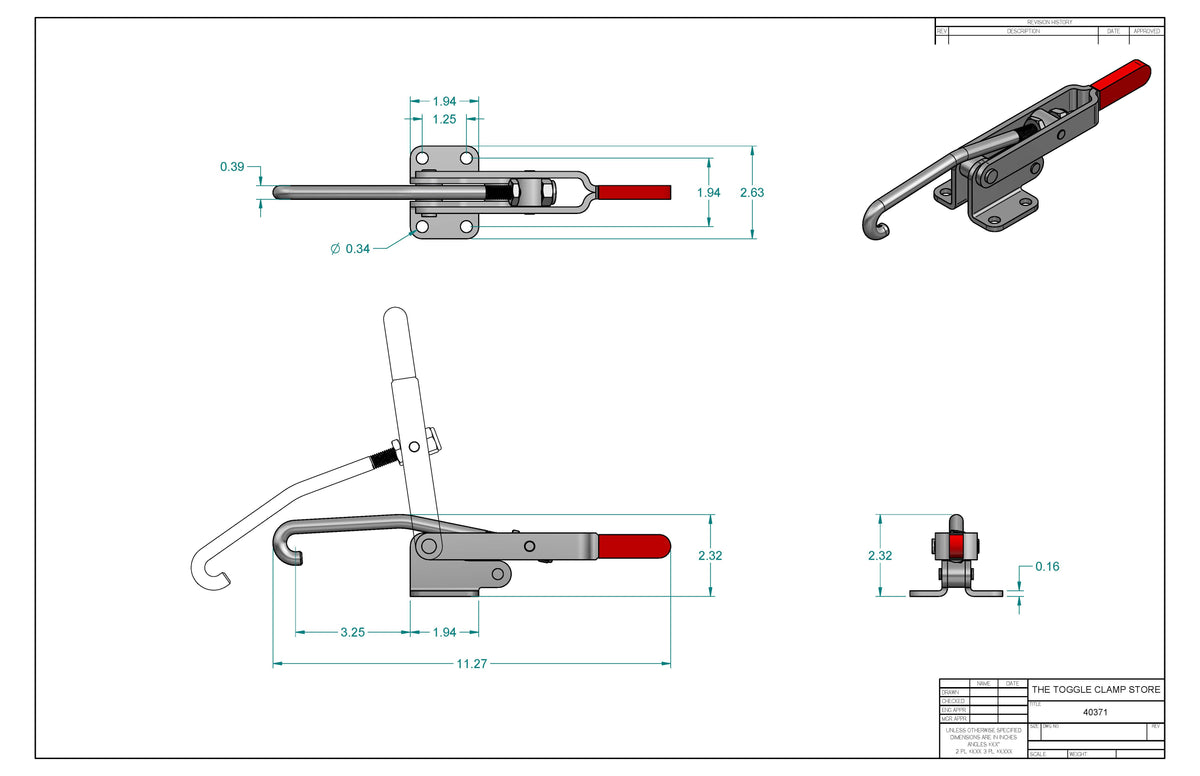 LT-40371 Latch Type Toggle Clamp
