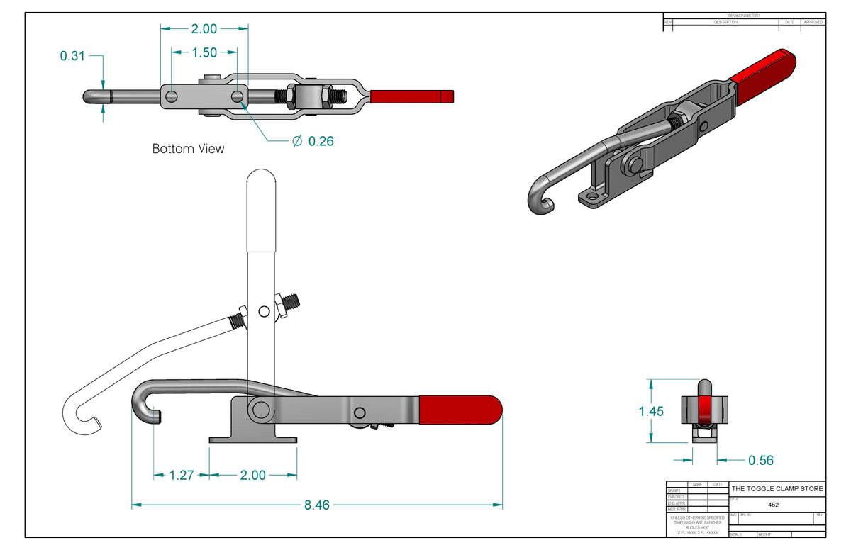 LT-452 Latch Type Toggle Clamp

