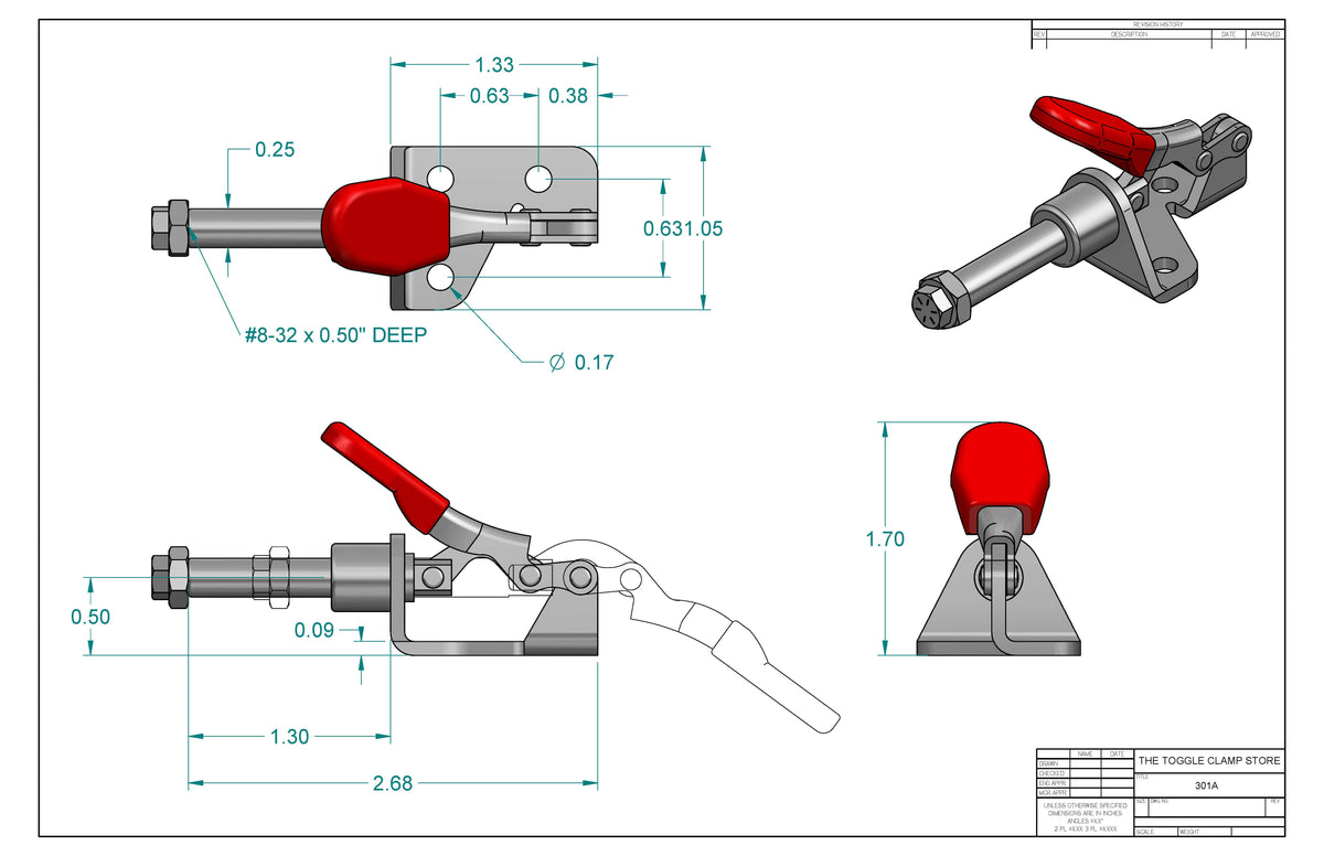 PP-301A Push Pull Toggle Clamp