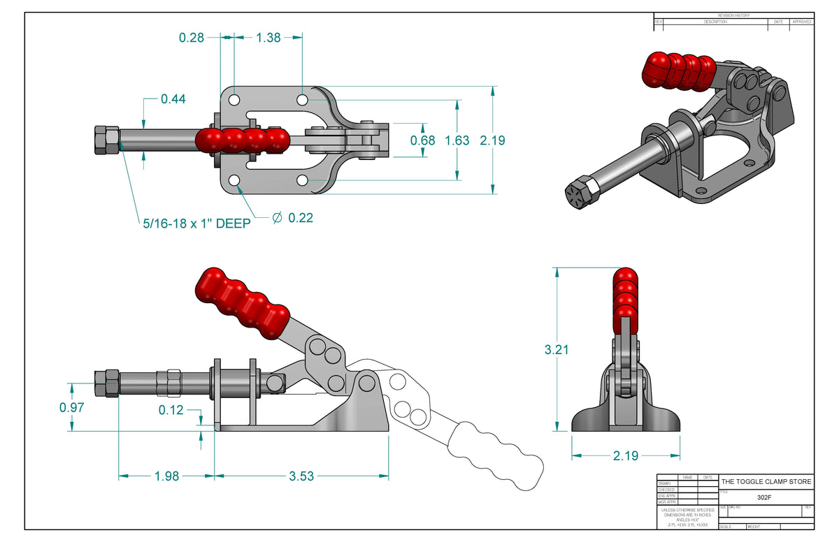 PP-302F Push Pull Toggle Clamp